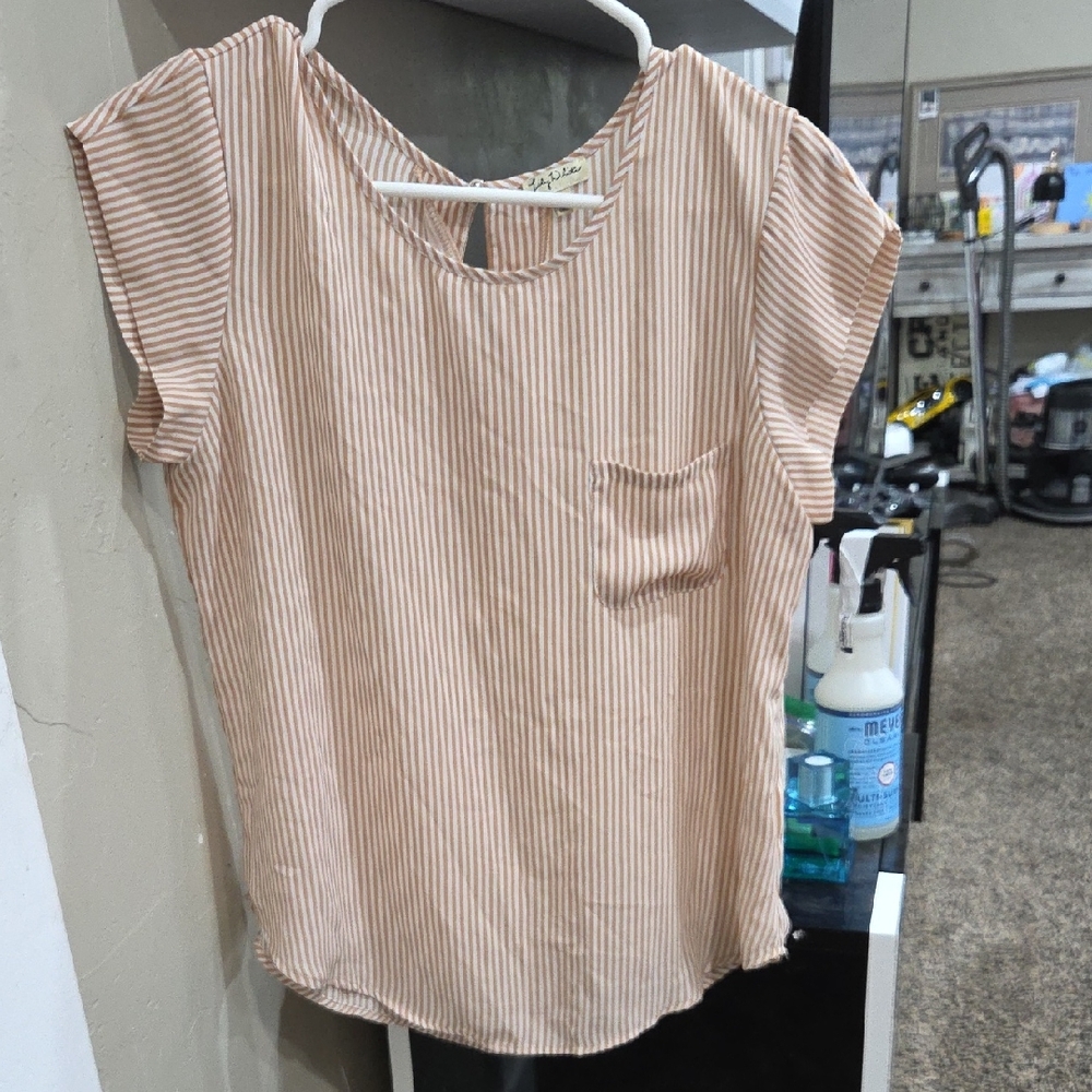 Striped Tan Women's Top